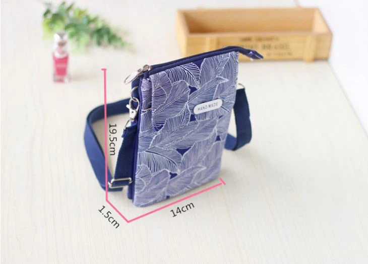 Contrast Color Casual Crossbody Bag Canvas Messenger Bag